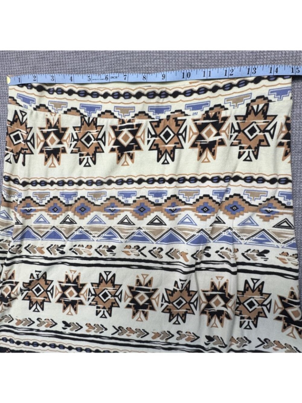 Angie Maxi A-Line Skirt Womens Size Small Light Yellow Geometric Pull On Aztec - Picture 10 of 15